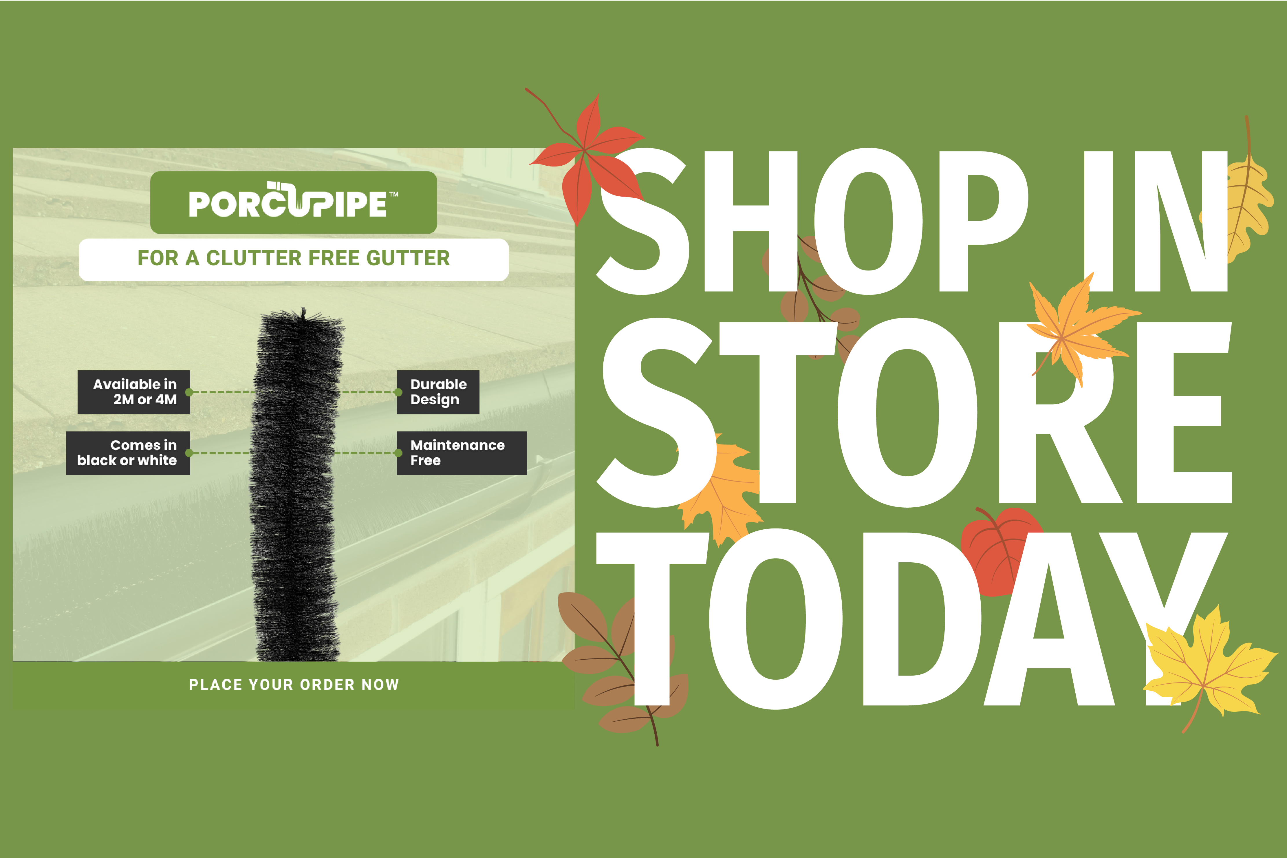 Blocked gutters? Porcupipe is your solution!